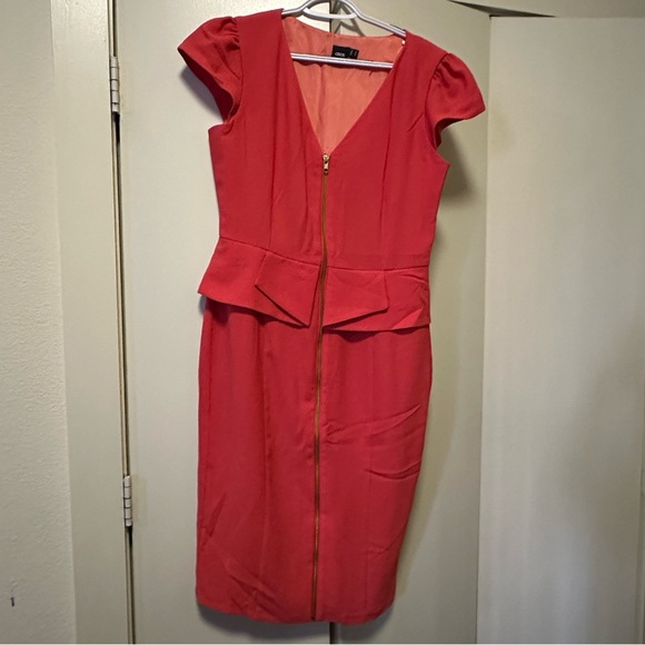 ASOS Zip Peplum Dress - Picture 2 of 5